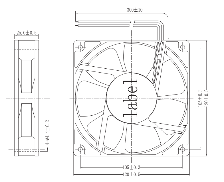 OT-EF12025-EC無刷電機|風(fēng)扇電機|直流無刷電機-萬至達(dá)電機