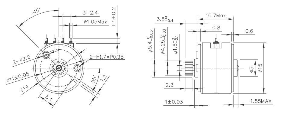 OT-SM15P-565步進電機|步進電機報價|步進電機參數(shù)|照片打印機電機-萬至達電機
