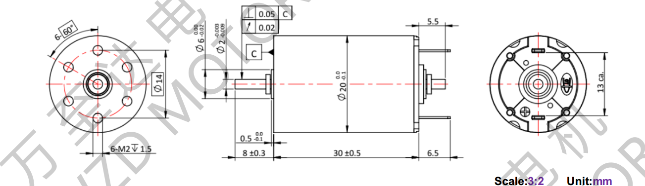 OT-CM2030石墨刷空心杯電機(jī)-萬至達(dá)電機(jī)