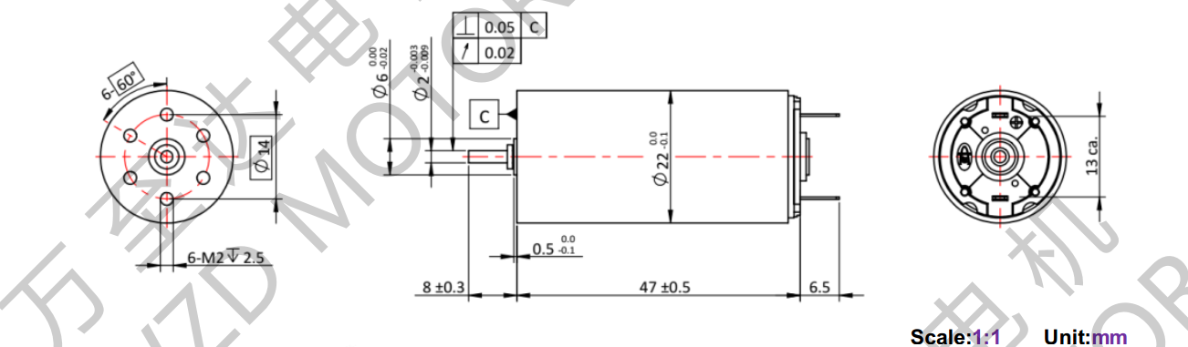 OT-CM2247石墨刷空心杯電機(jī)-萬至達(dá)電機(jī)
