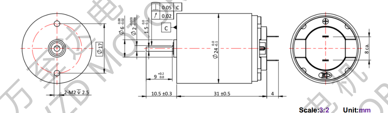OT-CM2431空心杯電機-萬至達電機