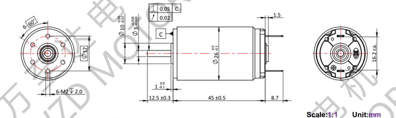 OT-CM2645空心杯電機(jī)-萬(wàn)至達(dá)電機(jī)