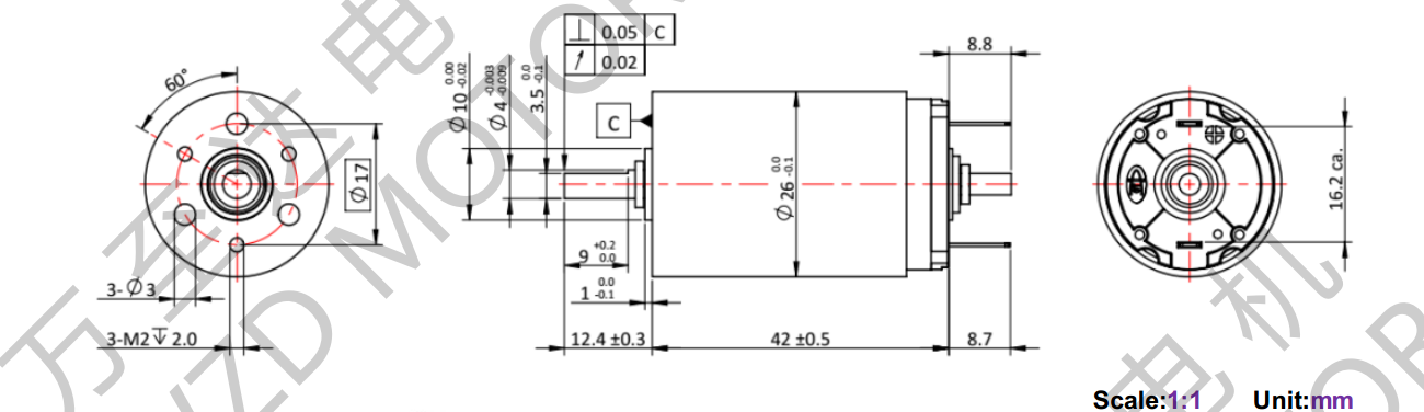 OT-CM2642空心杯電機(jī)-萬至達(dá)電機(jī)