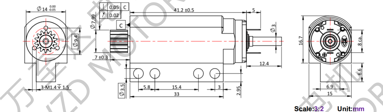 OT-CM1740石墨刷空心杯電機(jī)-萬(wàn)至達(dá)電機(jī)